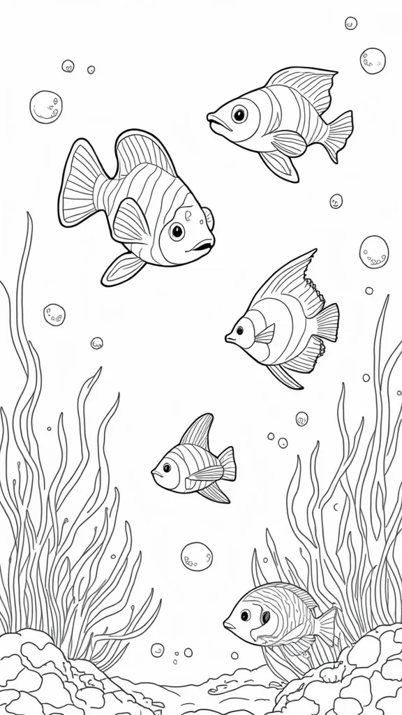 ocean fish coloring page